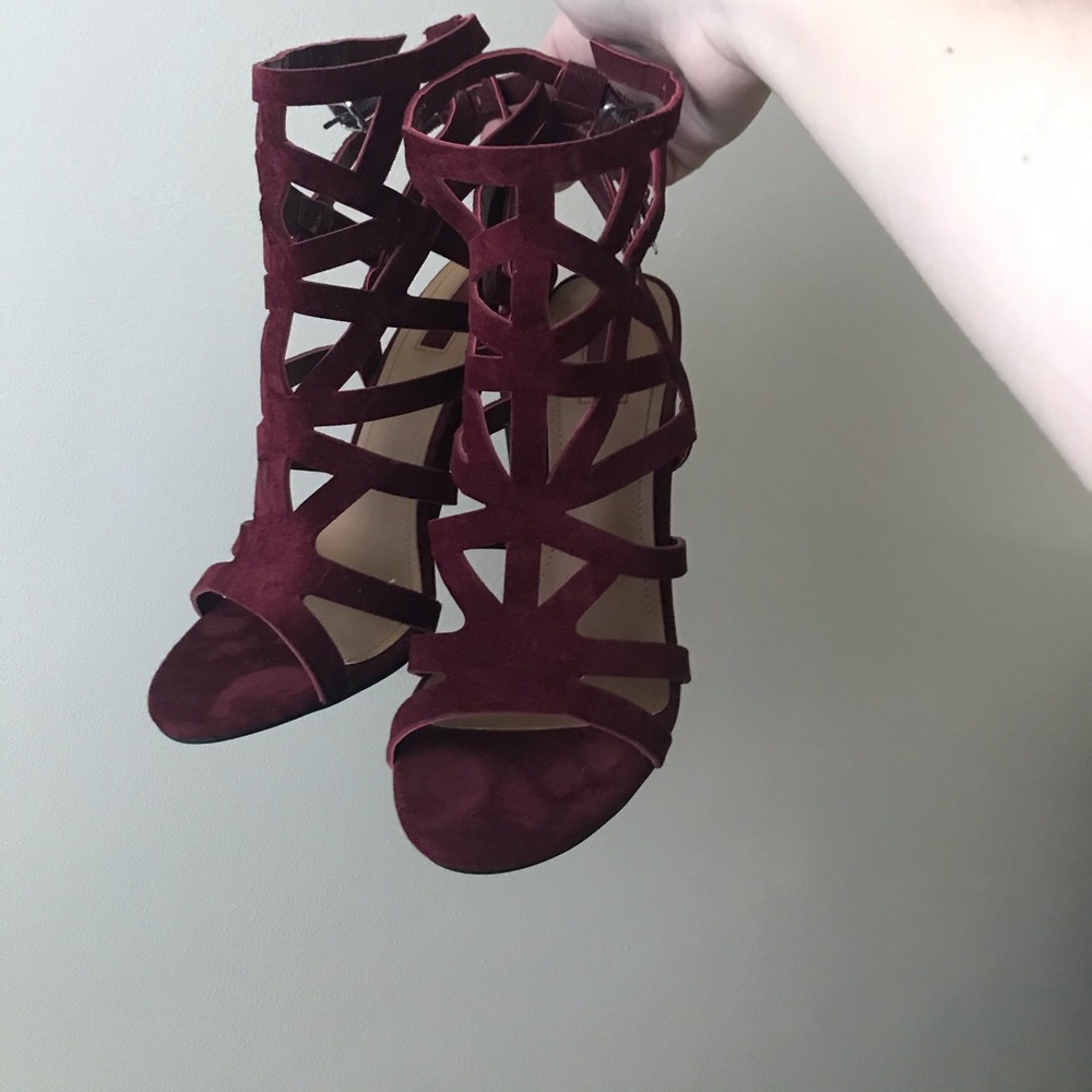 forever 21 maroon high heels